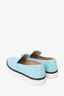 Hermes Blue Leather Slip On Sneaker Size 37.5