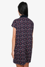 Hermes Blue/Red Cotton Printed Polo Dress Size 36