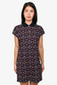 Hermes Blue/Red Cotton Printed Polo Dress Size 36
