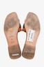 Hermès Brown Leather Aloha Flat Slides Size 35.5