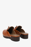 Hermès Brown Leather 'Carlotta' Mules Size 37
