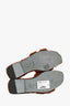 Hermes Brown Shearling Oran Sandals Size 38