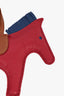 Hermes Burgundy/Brown Leather Horse Soft Bag Charm