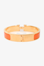 Hermes Gold Toned/Orange Clic Bracelet PM