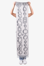 Hermès Grey Chain Printed Double Face Cashmere Fringe Scarf