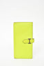 Hermes Lime Green  Leather Kelly Bearn 'H' Wallet
