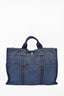 Hermes Navy Fabric 'Toile Fourre-Tout' MM Tote