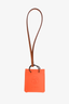 Hermes Orange Leather Bag Charm