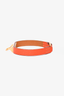 Hermes Orange Leather Rivale Bracelet