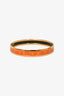 Hermes Orange/Yellow Enamel Thin Bangle Bracelet