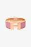 Hermes Pink/Gold GM Clic Clac Bracelet