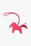 Hermes Pink Leather Cheval Horse Charm