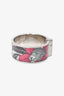 Hermes Pink/Silver Tiger Print 'Charnière' Bracelet