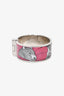 Hermes Pink/Silver Tiger Print 'Charnière' Bracelet