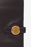 Hermès Dark Purple Clemence Leather Dogon Duo Wallet