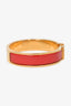 Hermes Red/Gold Clic Clac Bracelet