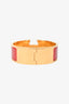 Hermes Red/Gold GM Clic Clac Bracelet