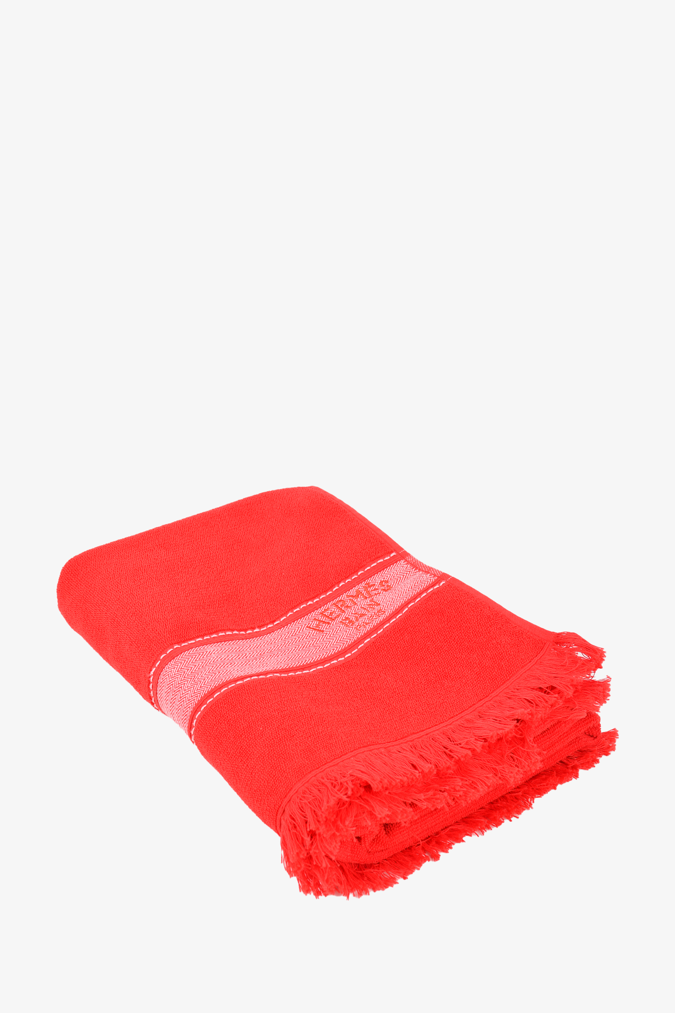Hermes Red Terry Cloth Beach Towel