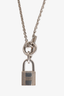 Hermes Silver Kelly Cadenas Pendant Necklace