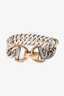 Hermes Sterling Silver Chain Bracelet with 18K Rose Gold Closure