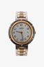 Hermes Sterling Silver Gold Toned 'Clipper' Watch (As Is)