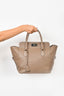 Hermes Taupe Leather Toolbox 26 Bag w/ Strap