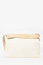Hermes Vintage 2001 Cream/Beige Grained Leather Shoulder Bag w/ Pouch