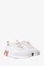 Hermes White/Beige Leather 'Bouncing' Sneaker Size 37