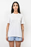 Hermes White Cotton T-Shirt Size M