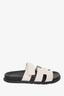 Hermes White Leather Chypre Sandals Size 41