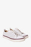 Hermès White Leather Perforated Lace-Up Sneaker Size 42