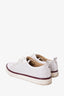 Hermes White Leather Perforated Lace-Up Sneaker Size 42