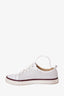 Hermes White Leather Perforated Lace-Up Sneaker Size 42