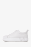 Hermes White Leather 'H' Chunky Sneakers Size 37
