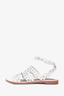 Hermes White Leather 'Kalliste' Sandals Size 36