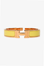 Hermes Yellow Enamel/Rose Gold Clic Bracelet