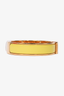 Hermes Yellow Enamel/Rose Gold Clic Bracelet