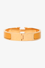 Hermes Yellow Enamel/Gold Clic Clac Bracelet