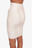 Herve Leger White Ribbed Skirt Size XXS