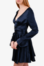 House Of CB Navy 'Dominique' Wrap Mini Dress Size S