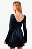 House Of CB Navy 'Dominique' Wrap Mini Dress Size S