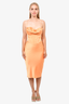 House of CB Orange Bustier Midi Dress Size M