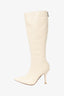 House of CB White Leather Pointed Toe Boots Size 36