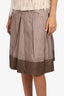 Hugo Boss Brown Silk Mini Skirt Size 6