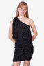 IRO Black Leopard Print Velvet Dress Size 38