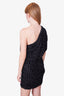 IRO Black Leopard Print Velvet Dress Size 38
