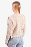 Isabel Marant Beige Wool Cable Knit Puff Cap Sweater Size 34