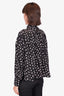 Isabel Marant Black Floral Print Blouse Size 38
