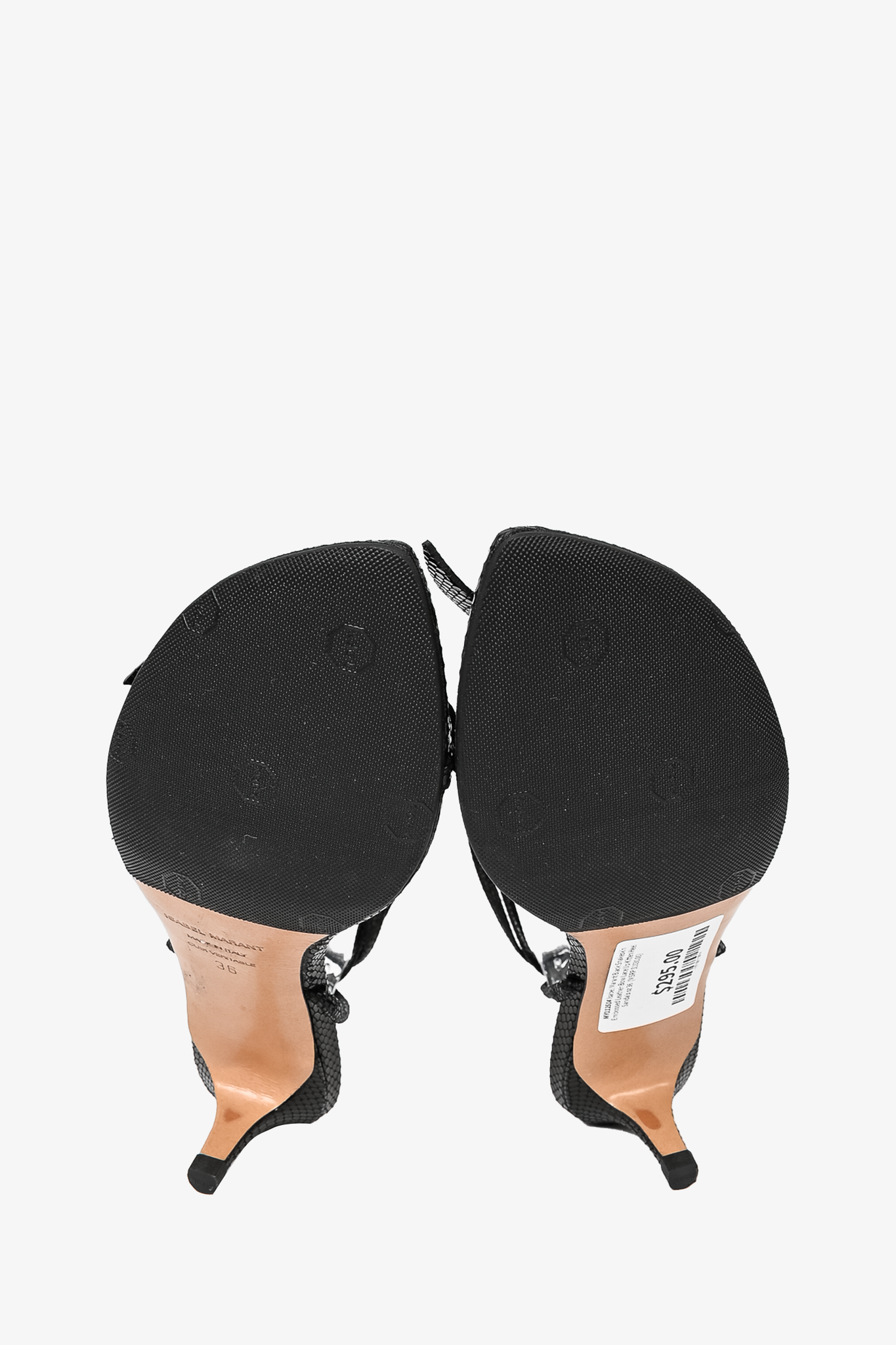 Isabel Marant Black Snakeskin Embossed Leather Bow Lace Up Kitten