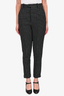 Isabel Marant Black/White Grid Printed Virgin Wool Trousers Size 34